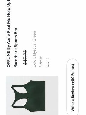 OFFLINE by aerie Real Me Hold Up! Racerback Sports Bra NWT